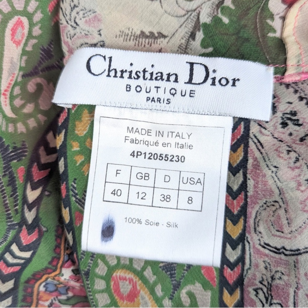 DIOR VINTAGE SILK TOP - Picture 3 of 5